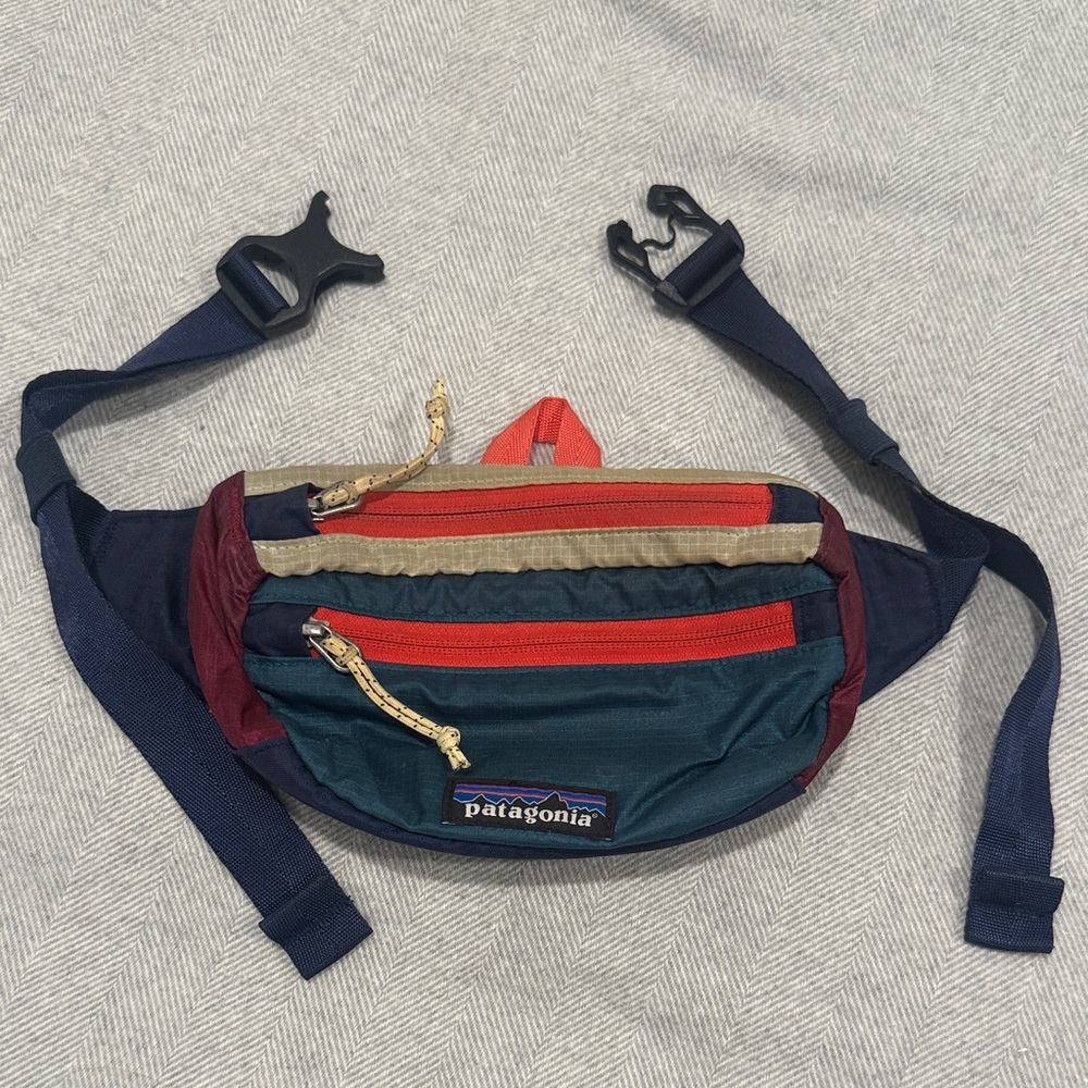 Patagonia Navy and Red Belt Bag